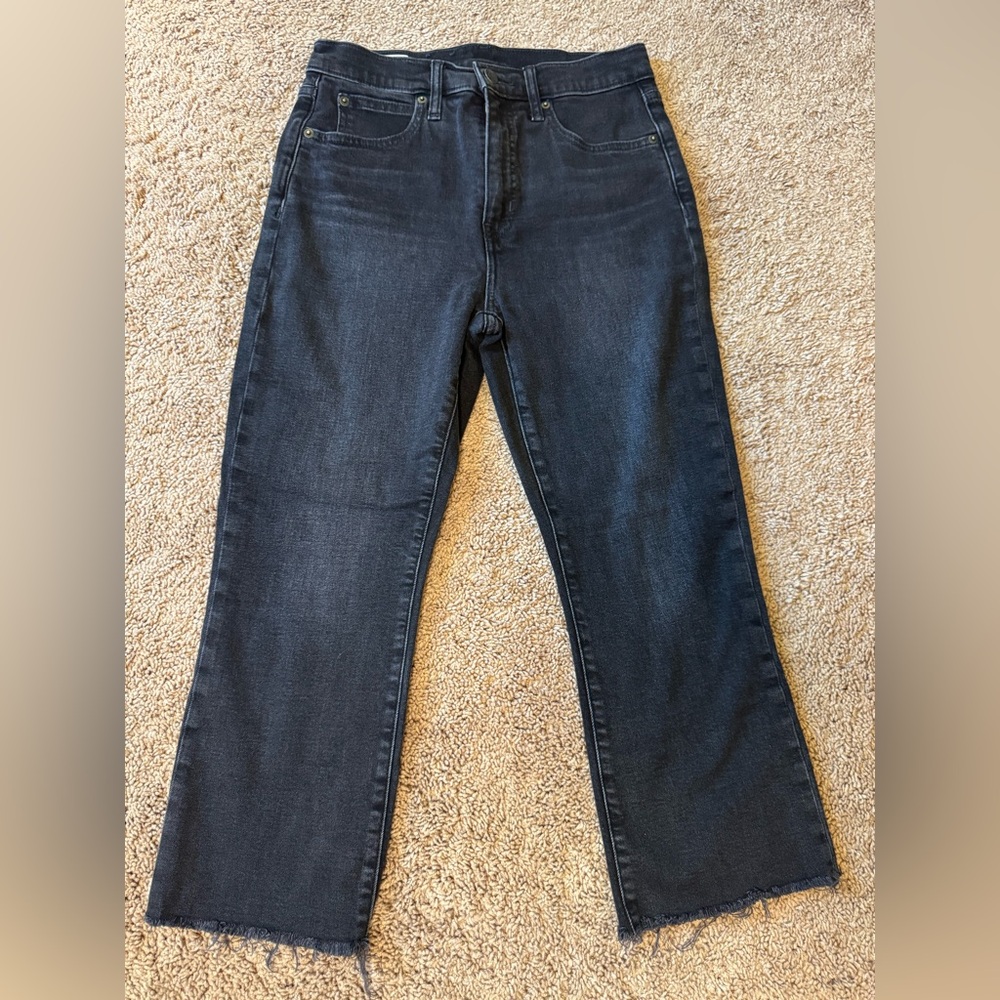 GAP Women's Dark Gray High Rise Kick Fit Jeans